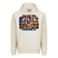 Oatmeal Heather Made in America 4th of july Premium Hoodie - CowGirlArtShop