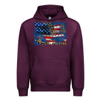 Mauve Wine Leopard glitter American flag 4th of july Urban Hoodie - CowGirlArtShop