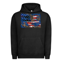 Pigment Black Leopard glitter American flag 4th of july Urban Hoodie - CowGirlArtShop