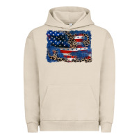 Pigment French Oak Leopard glitter American flag 4th of july Urban Hoodie - CowGirlArtShop