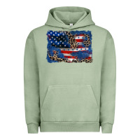 Pigment Oil Green Leopard glitter American flag 4th of july Urban Hoodie - CowGirlArtShop