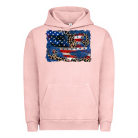 Pigment Salmon Leopard glitter American flag 4th of july Urban Hoodie - CowGirlArtShop