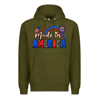 Army Green Made in America 4th of july Premium Hoodie - CowGirlArtShop