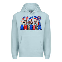 Blue Mist Made in America 4th of july Premium Hoodie - CowGirlArtShop
