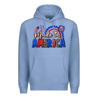 Colony Blue Made in America 4th of july Premium Hoodie - CowGirlArtShop