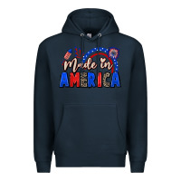 Navy Made in America 4th of july Premium Hoodie - CowGirlArtShop