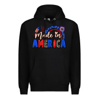 Black Made in America 4th of july Premium Hoodie - CowGirlArtShop