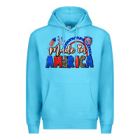 Ocean Blue Made in America 4th of july Premium Hoodie - CowGirlArtShop