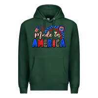 Sports Green Made in America 4th of july Premium Hoodie - CowGirlArtShop
