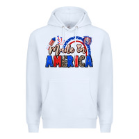 White Made in America 4th of july Premium Hoodie - CowGirlArtShop
