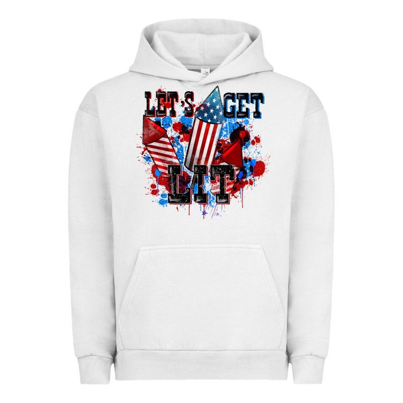 Let's Get Lit 4th Of July Urban Hoodie by CowGirlArtShop | Teevron