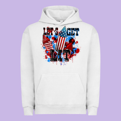Let's Get Lit 4th Of July Urban Hoodie Designed By Cowgirlartshop