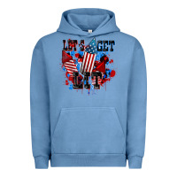 Pigment Pebble Blue Let's get lit 4th of july Urban Hoodie - CowGirlArtShop