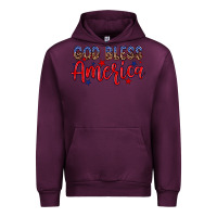 Mauve Wine God bless America Urban Hoodie - Neo Western