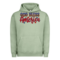 Pigment Oil Green God bless America Urban Hoodie - Neo Western