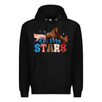 Black Horse pig chicken with oh my stars Premium Hoodie - Neo Western