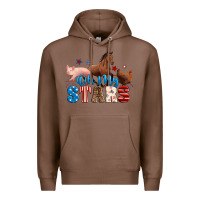Chestnut Horse pig chicken with oh my stars Premium Hoodie - Neo Western