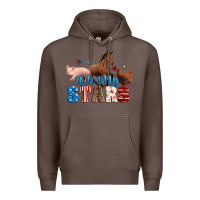 Coffee Horse pig chicken with oh my stars Premium Hoodie - Neo Western