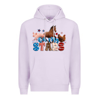 Lilac Horse pig chicken with oh my stars Premium Hoodie - Neo Western