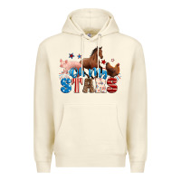 Sandshell Horse pig chicken with oh my stars Premium Hoodie - Neo Western