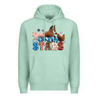 Seafoam Horse pig chicken with oh my stars Premium Hoodie - Neo Western