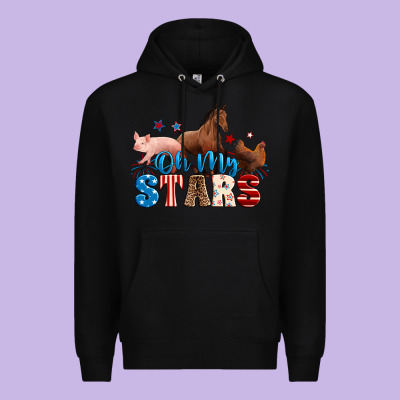 Horse Pig Chicken With Oh My Stars Premium Hoodie Designed By Neo Western