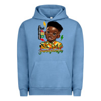 Pigment Pebble Blue juneteenth black boy Urban Hoodie - HRA Design Shop