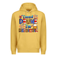 Antique Gold I'm not drunk I'm patriotic Premium Hoodie - Neo Western