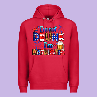 I'm Not Drunk I'm Patriotic Premium Hoodie Designed By Neo Western