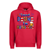 Cardinal I'm not drunk I'm patriotic Premium Hoodie - Neo Western