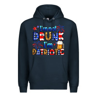 Navy I'm not drunk I'm patriotic Premium Hoodie - Neo Western