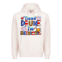Pale Pink I'm not drunk I'm patriotic Premium Hoodie - Neo Western