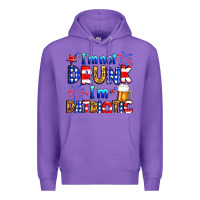 Purple I'm not drunk I'm patriotic Premium Hoodie - Neo Western