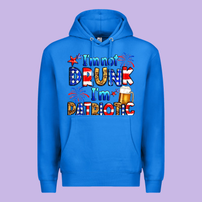 I'm Not Drunk I'm Patriotic Premium Hoodie Designed By Neo Western