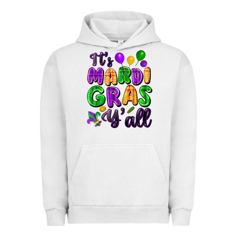 It's Mardi Gras Y'all Urban Hoodie by FaDigitalArtStudio | Teevron