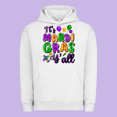 It's Mardi Gras Y'all Urban Hoodie Designed By Fadigitalartstudio