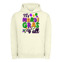 Pigment Pistachio it's mardi gras y'all Urban Hoodie - FaDigitalArtStudio