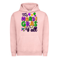 Pigment Salmon it's mardi gras y'all Urban Hoodie - FaDigitalArtStudio