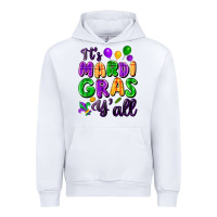 White it's mardi gras y'all Urban Hoodie - FaDigitalArtStudio