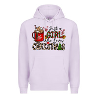 Lilac just a girl who loves christmas Premium Hoodie - CowhideDigitalArt