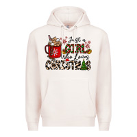 Pale Pink just a girl who loves christmas Premium Hoodie - CowhideDigitalArt