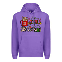 Purple just a girl who loves christmas Premium Hoodie - CowhideDigitalArt