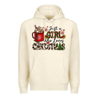 Sandshell just a girl who loves christmas Premium Hoodie - CowhideDigitalArt