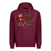 Burgundy just a girl who loves christmas Premium Hoodie - CowhideDigitalArt