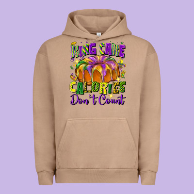 King Cake Calories Don't Count Urban Hoodie Designed By Fadigitalartstudio