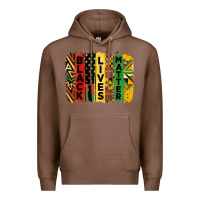 Chestnut junetheenth black livesmatter brush stroke Premium Hoodie - HRA Design Shop