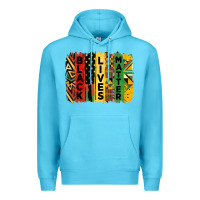 Ocean Blue junetheenth black livesmatter brush stroke Premium Hoodie - HRA Design Shop