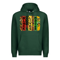 Sports Green junetheenth black livesmatter brush stroke Premium Hoodie - HRA Design Shop
