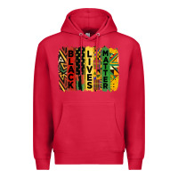 Cardinal junetheenth black livesmatter brush stroke Premium Hoodie - HRA Design Shop