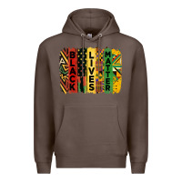 Coffee junetheenth black livesmatter brush stroke Premium Hoodie - HRA Design Shop